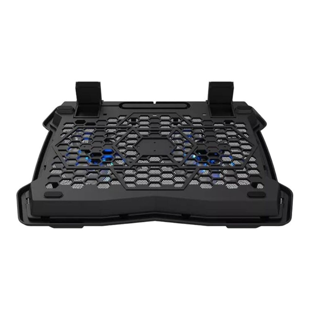 Canyon NS-03 Laptop Cooling Stand – Silent USB Fan Cooler for Laptops up to 15.6" – CNE-HNS03 black mesh with blue LEDs