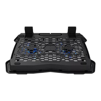 Canyon NS-03 Laptop Cooling Stand – Silent USB Fan Cooler for Laptops up to 15.6" – CNE-HNS03 black mesh with blue LEDs