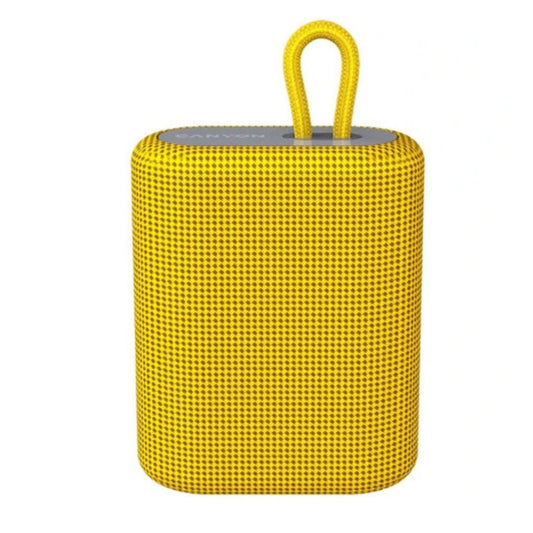 Canyon BSP-4 Yellow Bluetooth Speaker (CNE-CBTSP4Y) – 5W Portable Wireless with Battery, compact yellow fabric speaker with carry loop