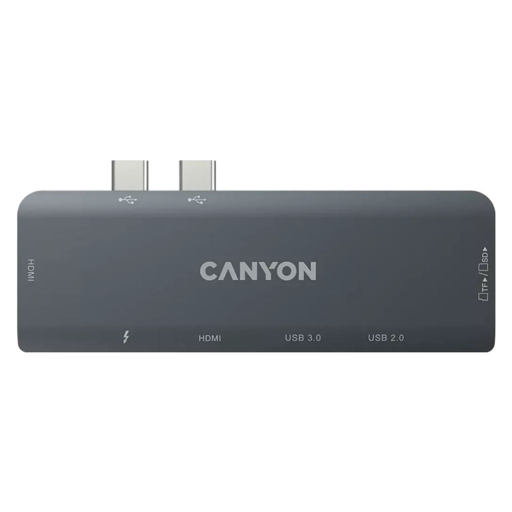 Canyon 7-in-1 USB-C Hub for MacBook DS-5 – Multiport Adapter with 4K HDMI, USB 3.0, SD, PD & More