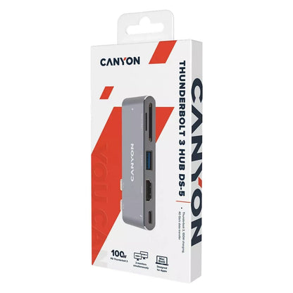 Canyon 7-in-1 USB-C Hub for MacBook DS-5 – Multiport Adapter with 4K HDMI, USB 3.0, SD, PD & More