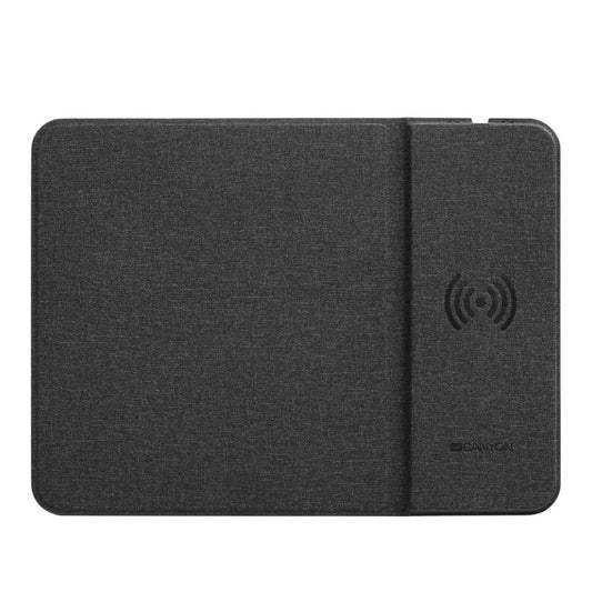Canyon MP-W5 Mouse Pad with 10W Wireless Charging – Black, 324x244mm – Fast sleek black wireless charging mouse pad.