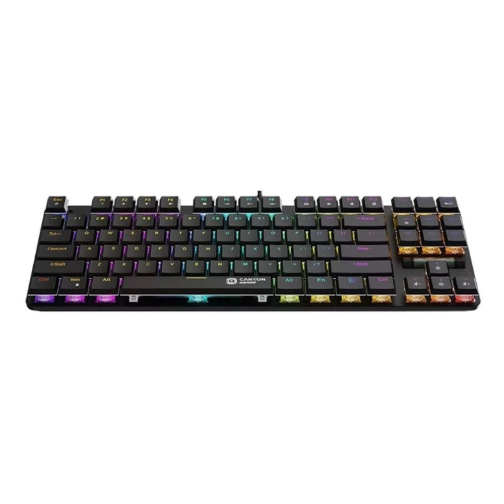 Canyon CND-SKB50-US Wired Keyboard – Durable, Comfortable, and Responsive for Everyday Use with RGB backlight