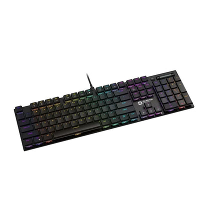 CANYON Cometstrike GK-55 EN Wired Keyboard – Mechanical, RGB Backlighting, Gaming Performance black full-size sleek