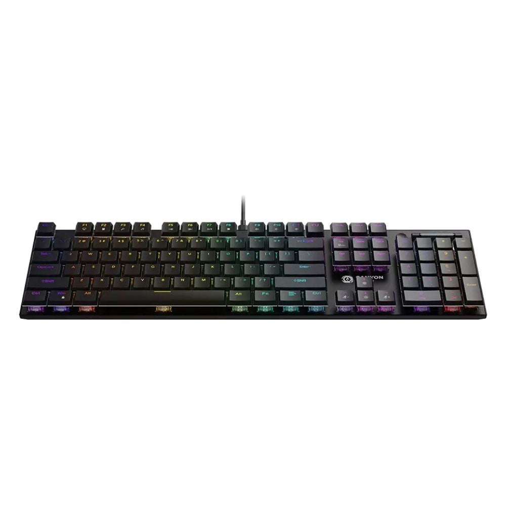 CANYON Cometstrike GK-55 EN Wired Keyboard – Mechanical, RGB Backlighting, Gaming Performance full-size RGB keyboard