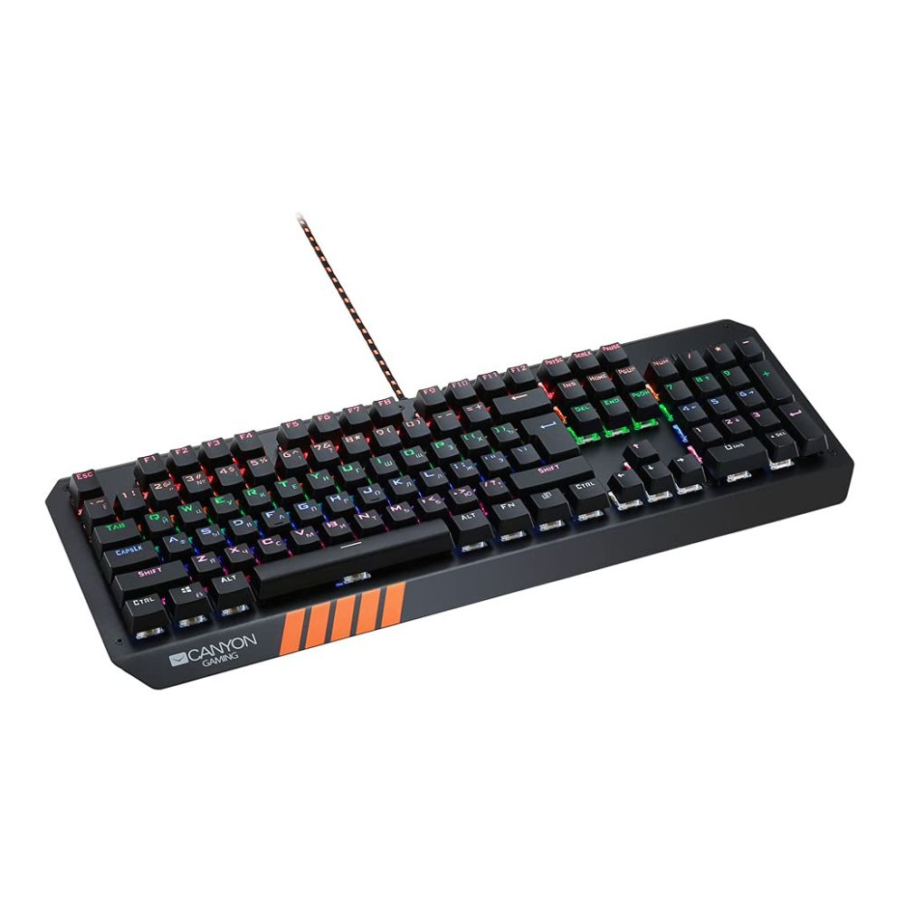 Canyon CND-SKB6-US Hazard USB Keyboard – Durable, Responsive, and Comfortable for Everyday Use, black RGB USB keyboard