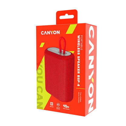 Red Canyon BSP-4 BT CNE-CBTSP4R Portable Bluetooth Speaker – 5W Wireless, Rechargeable Battery in retail box