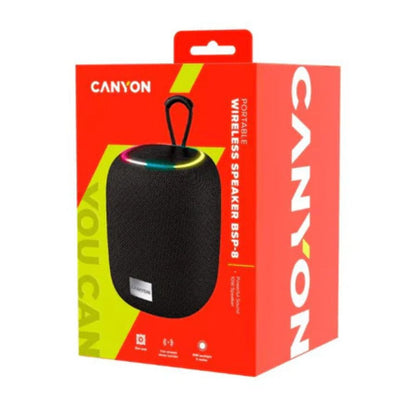 Canyon BSP-8 Bluetooth Speaker Black (CNE-CBTSP8B) – 10W Portable Wireless Speaker with Battery in Canyon box