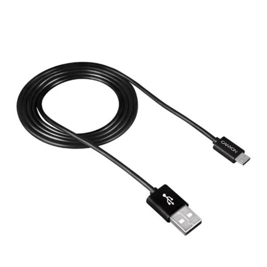 Canyon Type-A to Micro-USB Cable – Fast Charging 1m black cable for charging and data transfer, CNE-USBM1B