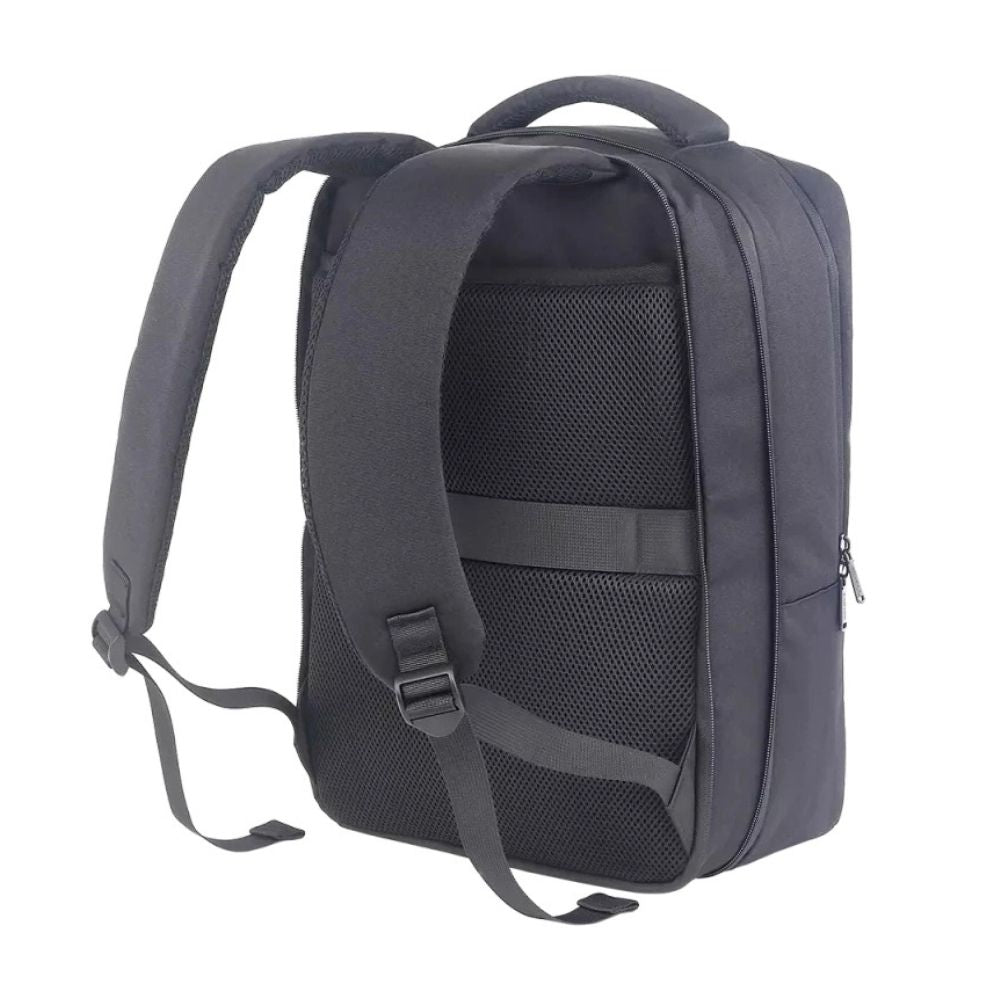Canyon BPE-5 15.6" Notebook Backpack – Lightweight, Water-Resistant, Grey – CNS-BPE5GY1 back view with padded straps