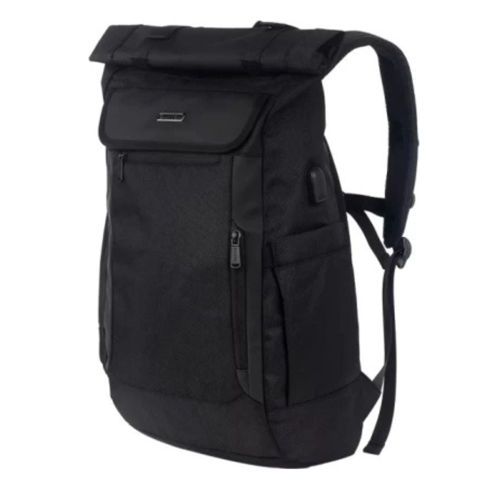 Canyon CNS-BPRT7B1 Laptop Backpack – Ergonomic, Water-Resistant, 15.6" Notebook Bag – Black with roll-top and USB port
