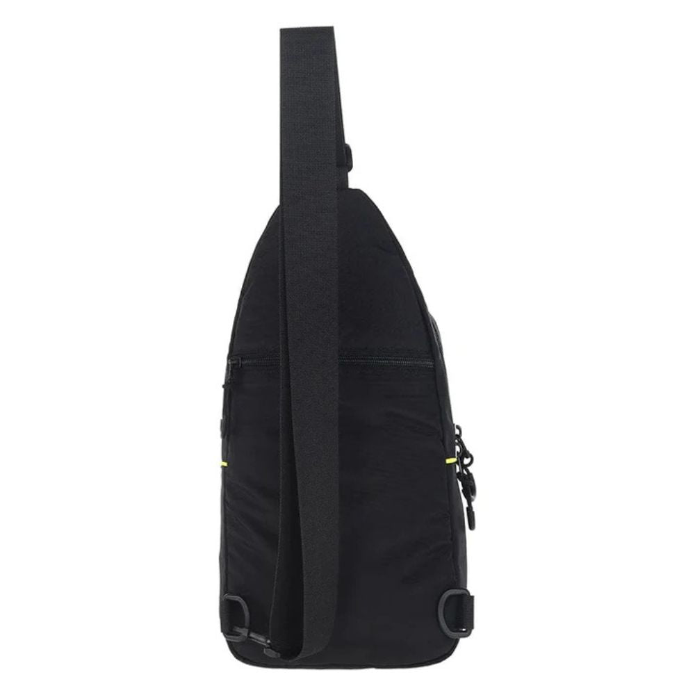 Canyon CB-2 Cross-Body Bag – Lightweight, Compact Shoulder Bag for Daily Use – Black (CNS-CBD2B1) back view with strap