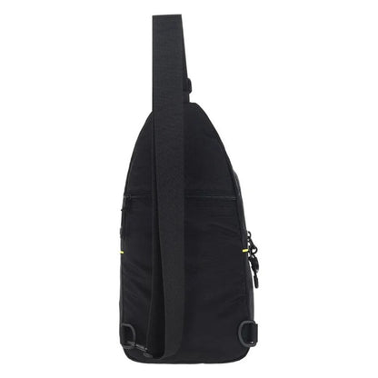 Canyon CB-2 Cross-Body Bag – Lightweight, Compact Shoulder Bag for Daily Use – Black (CNS-CBD2B1) back view with strap