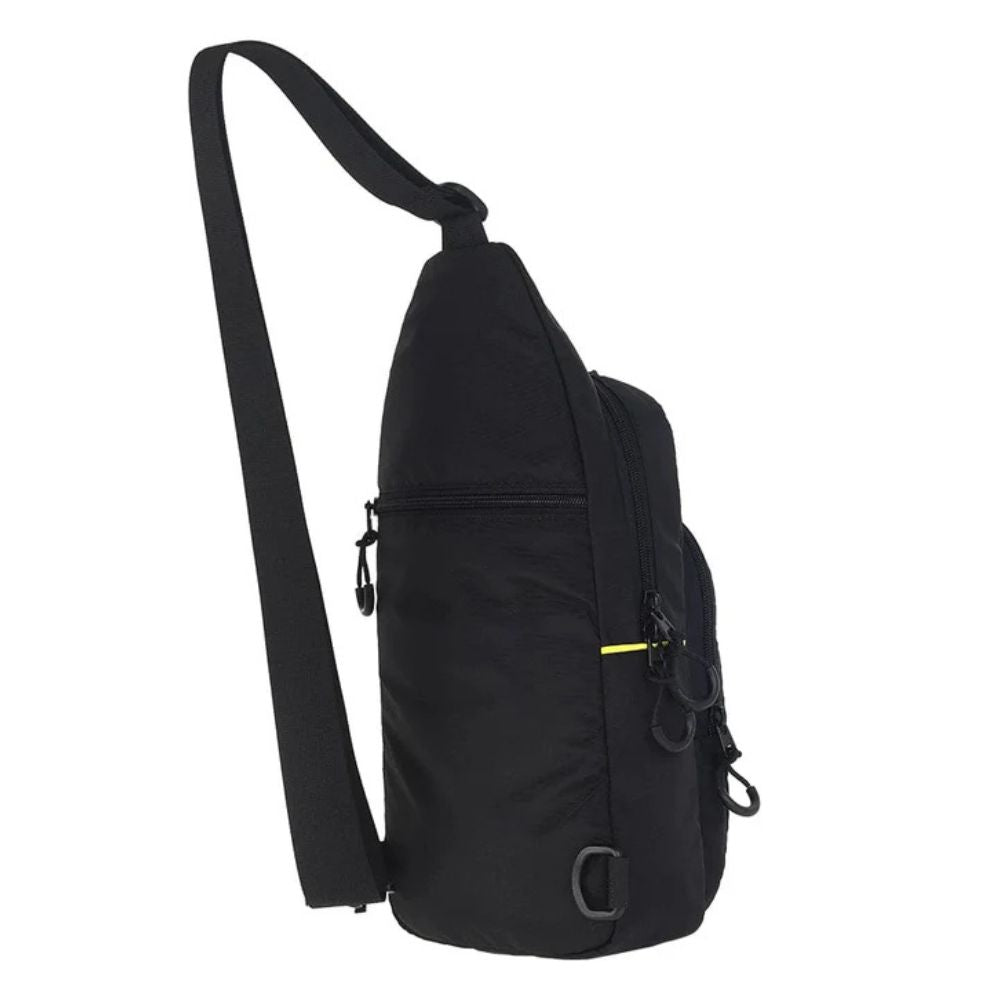 Canyon CB-2 Cross-Body Bag – Lightweight, Compact Shoulder Bag for Daily Use – Black (CNS-CBD2B1), side view
