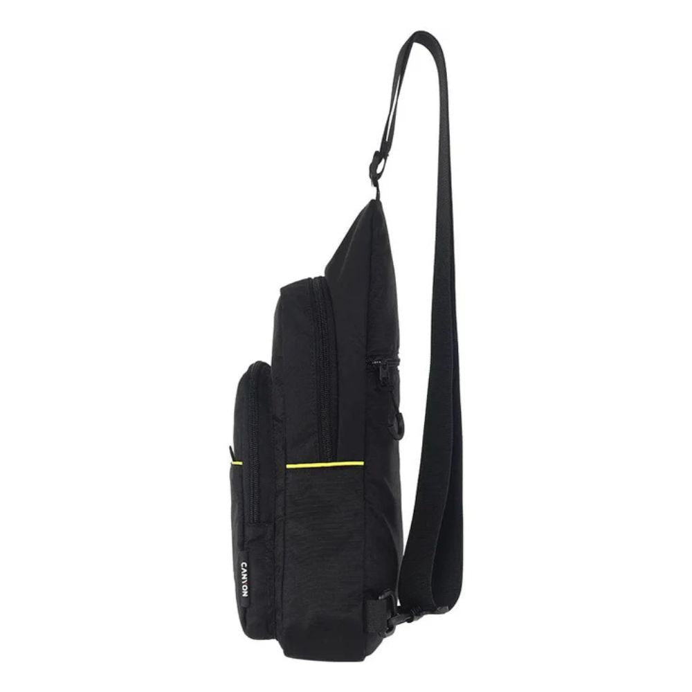 Canyon CB-2 Cross-Body Bag – Lightweight, Compact Shoulder Bag for Daily Use – Black (CNS-CBD2B1), slim sling strap