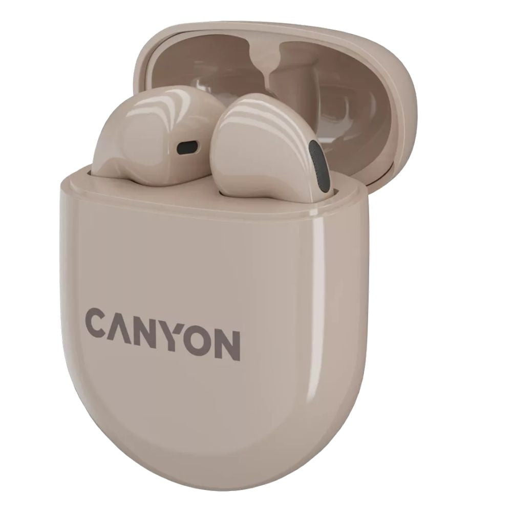 Canyon TWS-6 True Wireless Stereo Earbuds – Bluetooth 5.3, ENC Mic, 25h Playtime, Touch Control, IPX4
