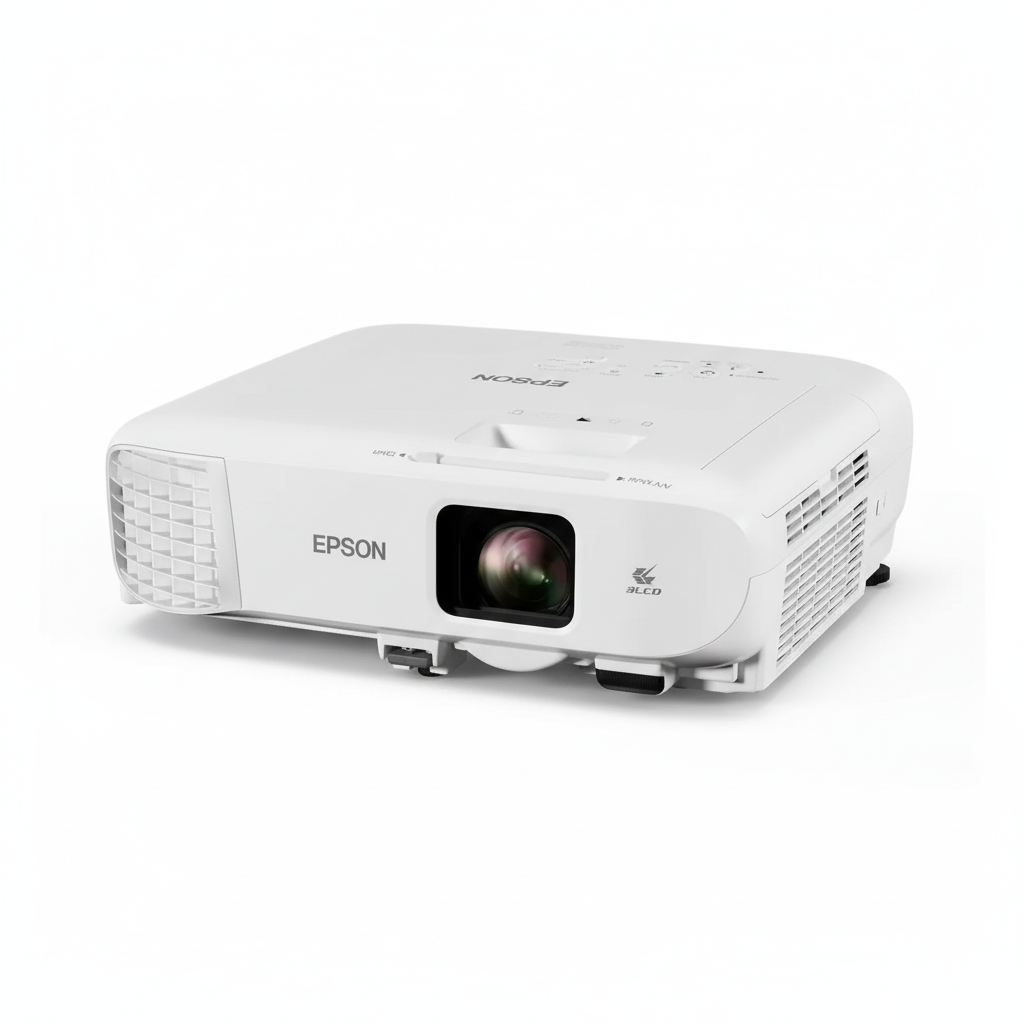 Side view of Epson EB-X49 showing portable design