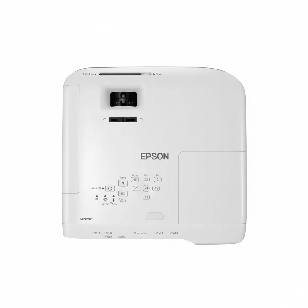 Top view of Epson EB-X49 projector with ventilation