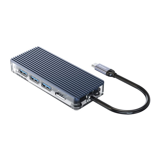ORICO 6 PORT TYPE-C TRANSPARENT HUB - GR