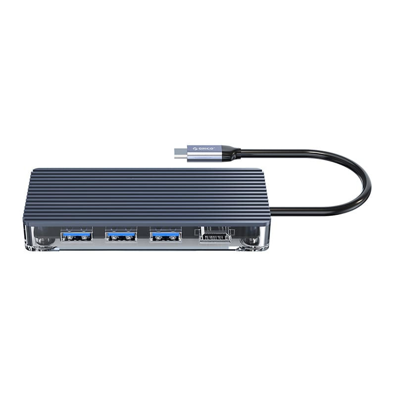 ORICO 6 PORT TYPE-C TRANSPARENT HUB - GR