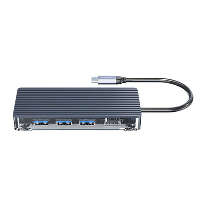 ORICO 6 PORT TYPE-C TRANSPARENT HUB - GR