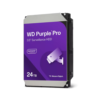 Western Digital 24TB WD Purple Pro Surveillance HDD – 512MB Cache, SATA 6Gb/s, 3.5", WD240PURP