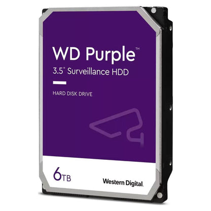 WD Purple 6TB 3.5" SATA Surveillance HDD – WD64PURZ – product view