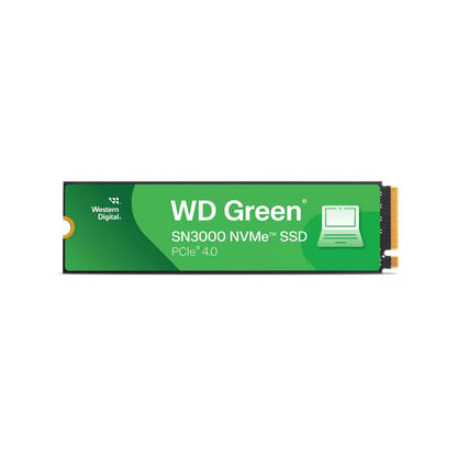 Western Digital 500GB WD Green SN3000 NVMe SSD – Gen4 PCIe M.2 2280, Up to 5000MB/s, WDS500G4G0E