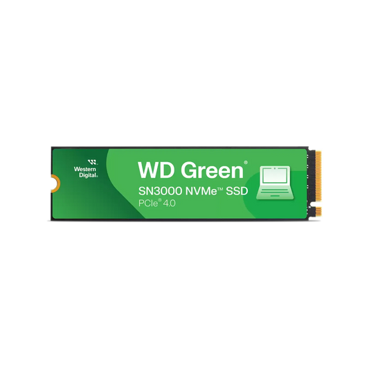 Western Digital 500GB WD Green SN3000 NVMe SSD – Gen4 PCIe M.2 2280, Up to 5000MB/s, WDS500G4G0E