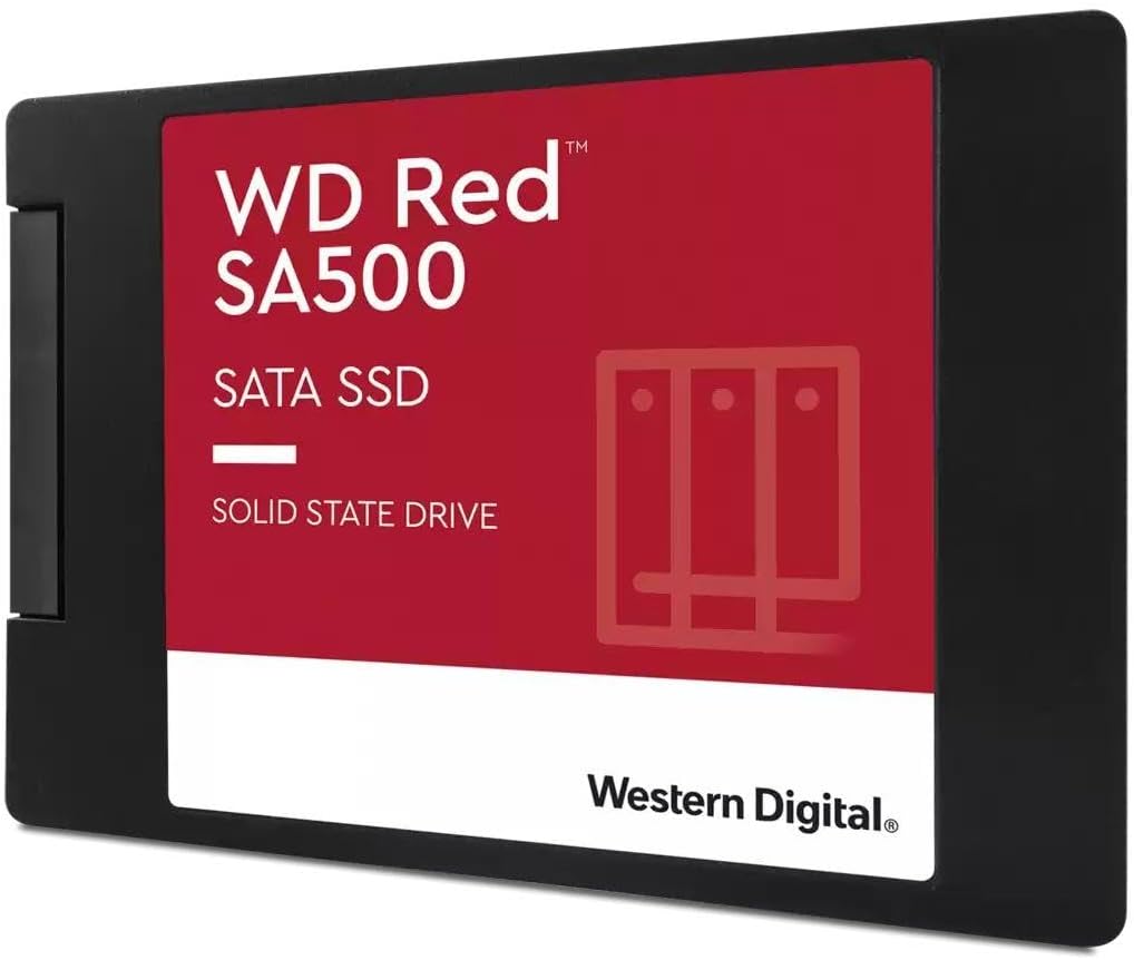 Western Digital WD Red 500GB 2.5" SATA Internal SSD with red SA500 label