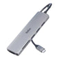 Netac WF14 Type-C Hub with USB 3.0 x3, HDMI, SD/microSD 2.0 – 5-in-1 Adapter, Gray (NT08WF14-30GR) with USB-C cable