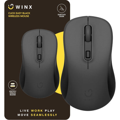 WINX CLICK Easy 1600DPI 2.4GHz Wireless Mouse - Black