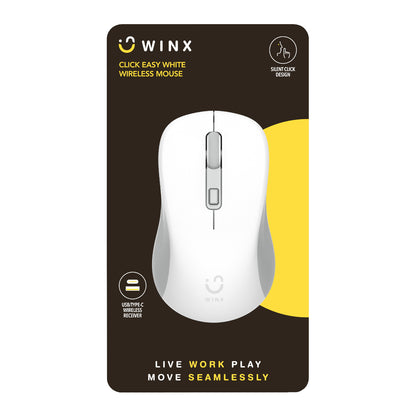 WINX CLICK Easy 1600DPI 2.4GHz Wireless Mouse - White