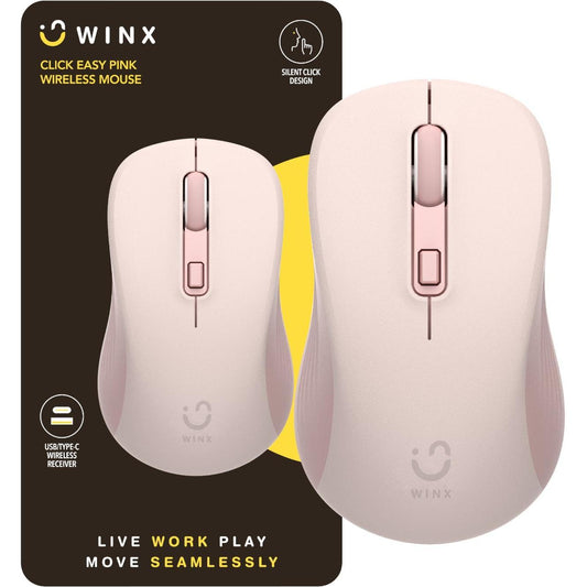 WINX CLICK Easy 1600DPI 2.4GHz Wireless Mouse - Pink