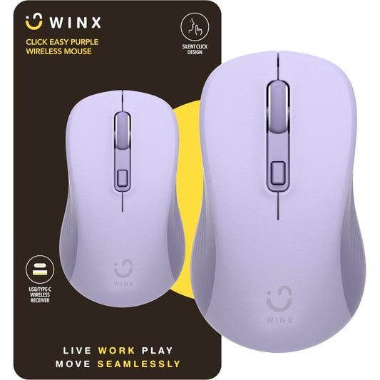 WINX CLICK Easy 1600DPI 2.4GHz Wireless Mouse - Purple