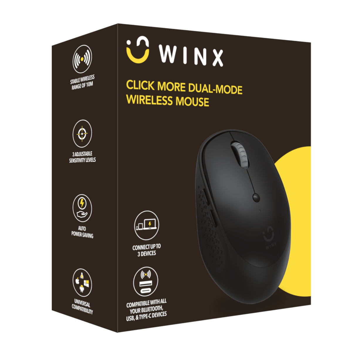 WINX CLICK More Dual-Mode Wireless Mouse - Black
