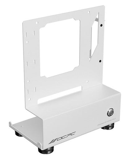 Sleek White Mini ii ITX Case (No PSU) - OC-CS-HYM2-ITX-WH, perfect for stylish PC builds and enthusiasts.