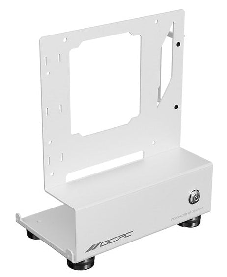 Sleek White Mini ii ITX Case (No PSU) - OC-CS-HYM2-ITX-WH, perfect for stylish PC builds and enthusiasts.