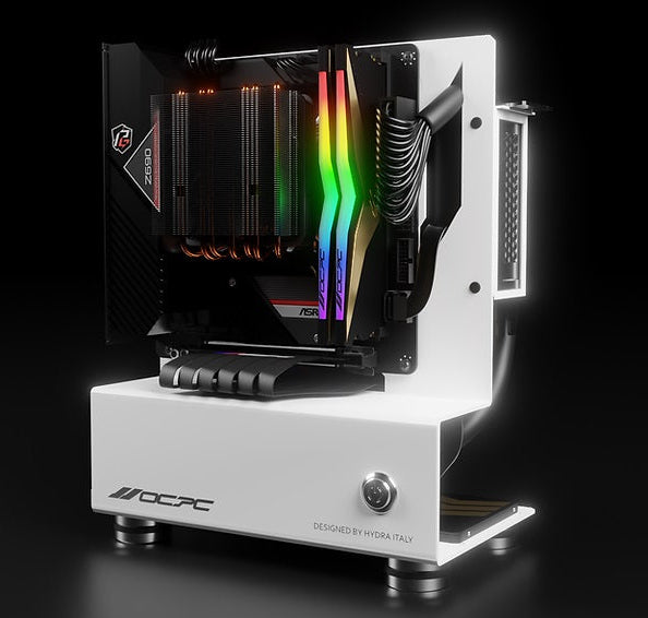 Sleek White Mini ii ITX Case (No PSU) - OC-CS-HYM2-ITX-WH designed for performance and aesthetics by OCPC.