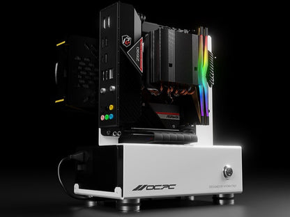 Sleek White Mini ii ITX Case (No PSU) - OC-CS-HYM2-ITX-WH, designed for enthusiasts with power and aesthetics in mind.