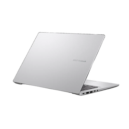 Silver ASUS laptop on a white background
