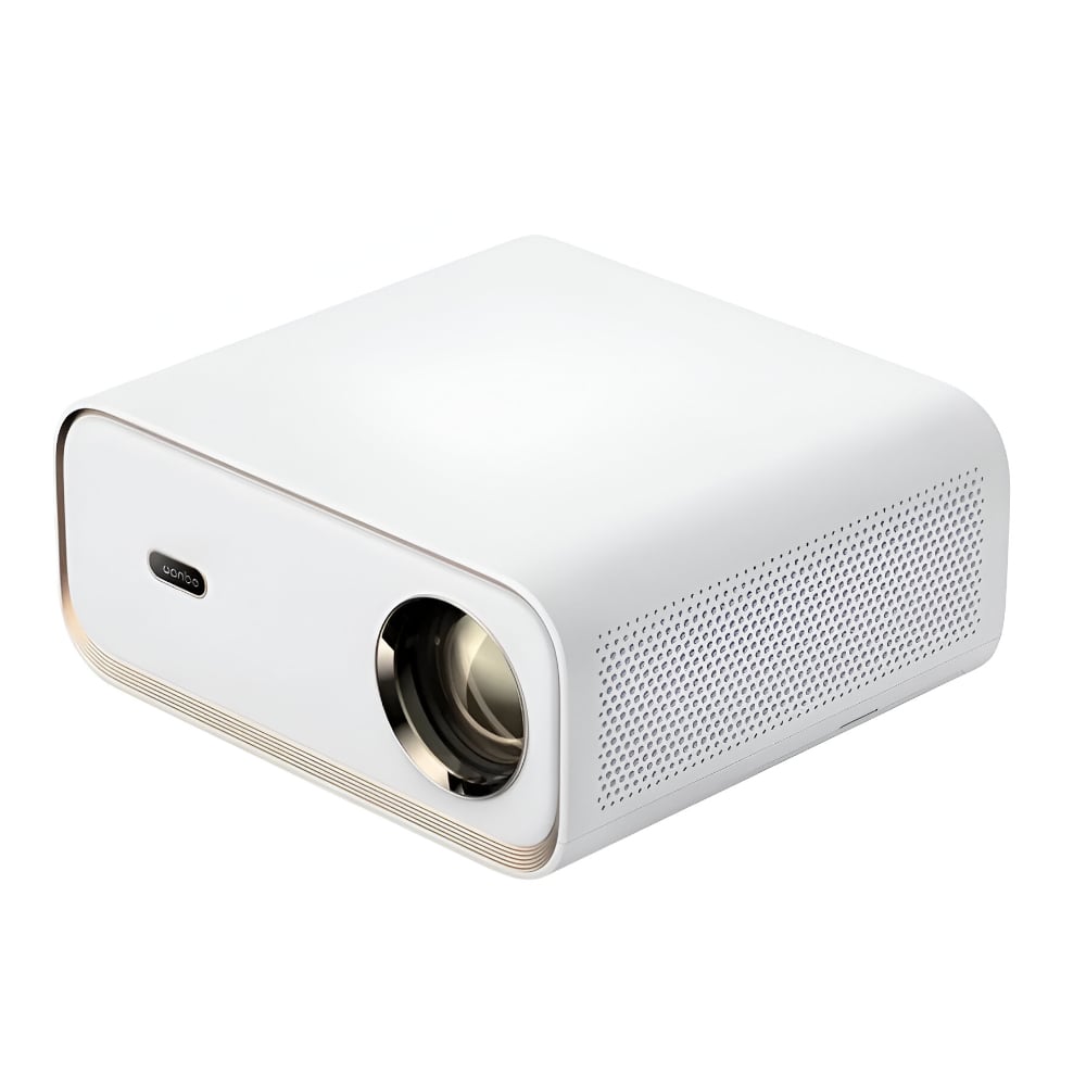 WANBO X5 1080P 1100ANSI Android 9.0 Smart Projector - White from Wanbo features high brightness and sleek design.