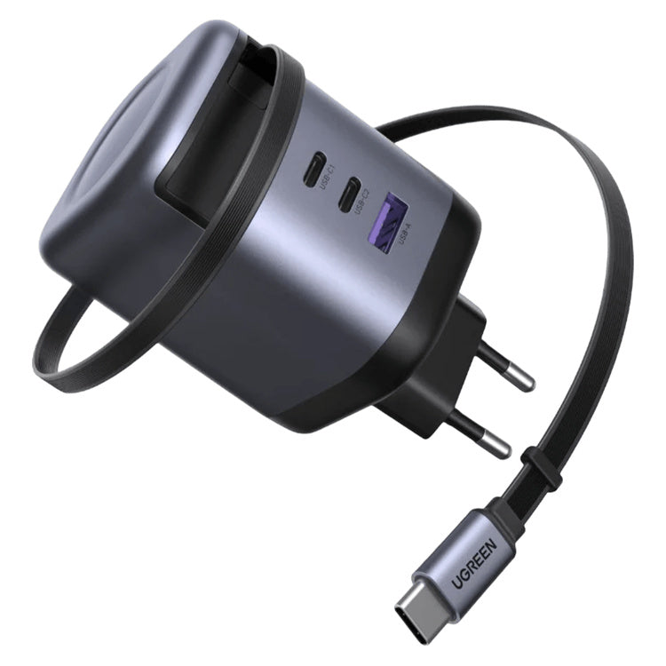 UGREEN Nexode 100W Charger with Retractable USB Type-C Cable (X616-65828) – full product view