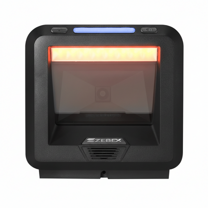 Zebex Z-8182U vertical scanner front view.

