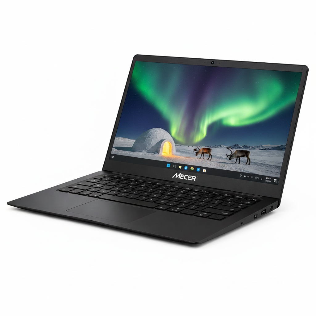 Mecer Z140C-Xpress-W2 14-inch laptop side and port view