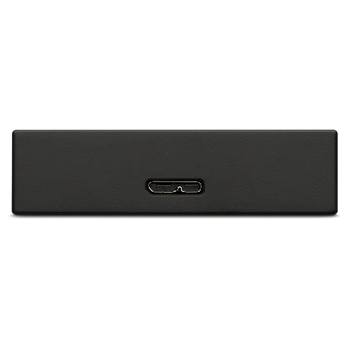 Seagate One Touch 5 TB Portable HDD – Black offers secure storage with USB 3.2 Gen 1 and AES-256 Encryption.
