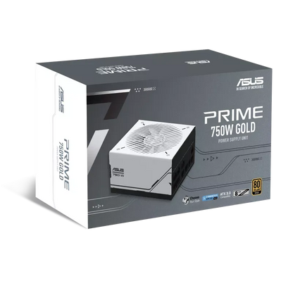 ASUS PSU/PRIME 750W/Fully modular/80 Plus Gold/ATX 3.0/Black/White Colour Flip; 8 year warranty
