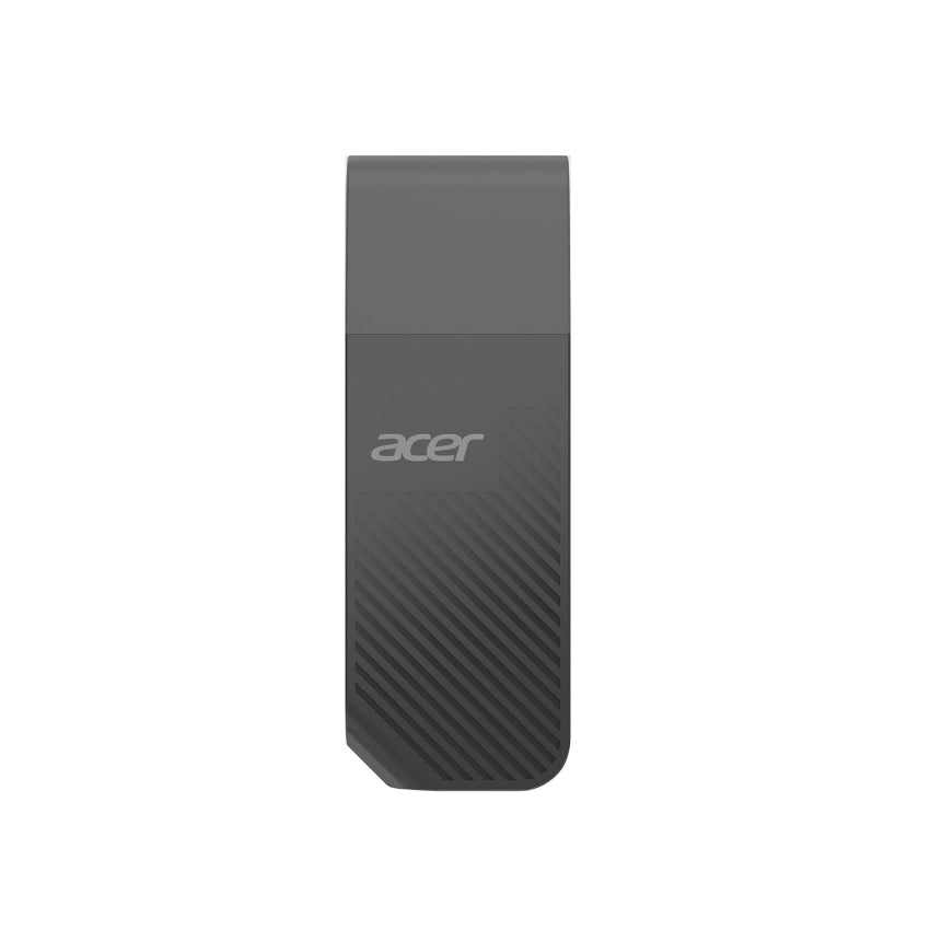 Acer UP200 USB2.0 Black Flash drive with cap on a white background