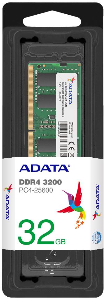 ADATA 32GB DDR4 3200MHz SODIMM Laptop RAM – High-Speed Memory Upgrade for Notebooks, enhancing performance and efficiency.