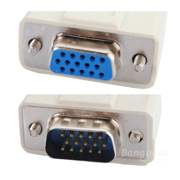 VGA MALE TO VGA FEMALE ADAPTER